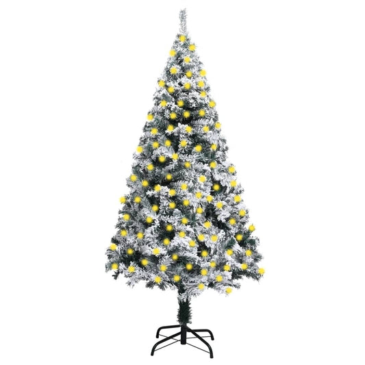 Kunstkerstboom Met Led's En Sneeuwvlokken 240 Cm Groen