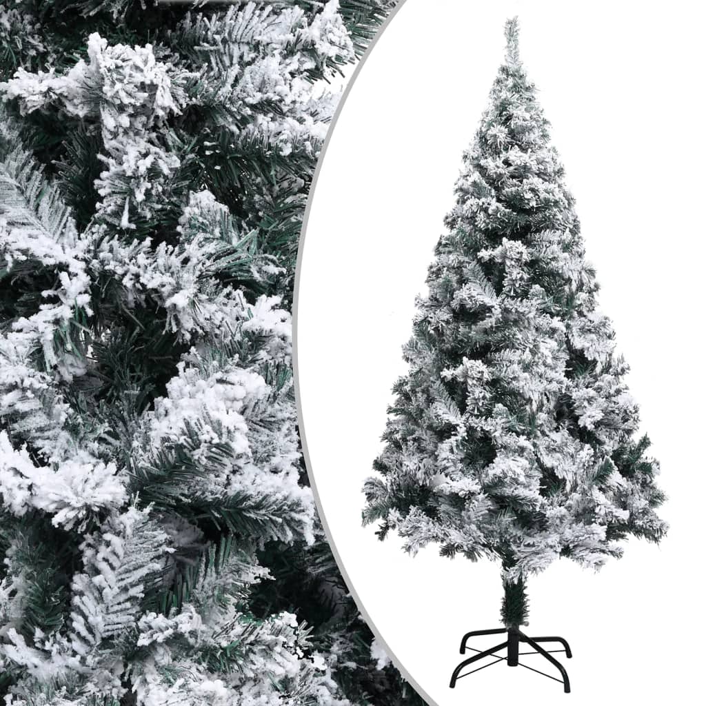 Kunstkerstboom Met Led's En Sneeuwvlokken 240 Cm Groen