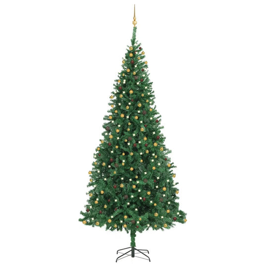 Kunstkerstboom Met Led's En Kerstballen 300 Cm Groen