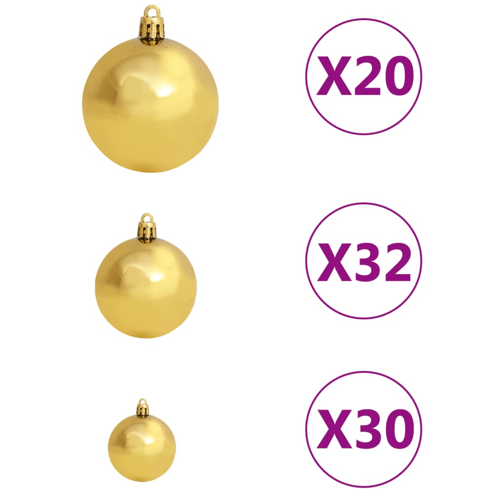 Kunstkerstboom Met Led's En Kerstballen 400 Cm Groen