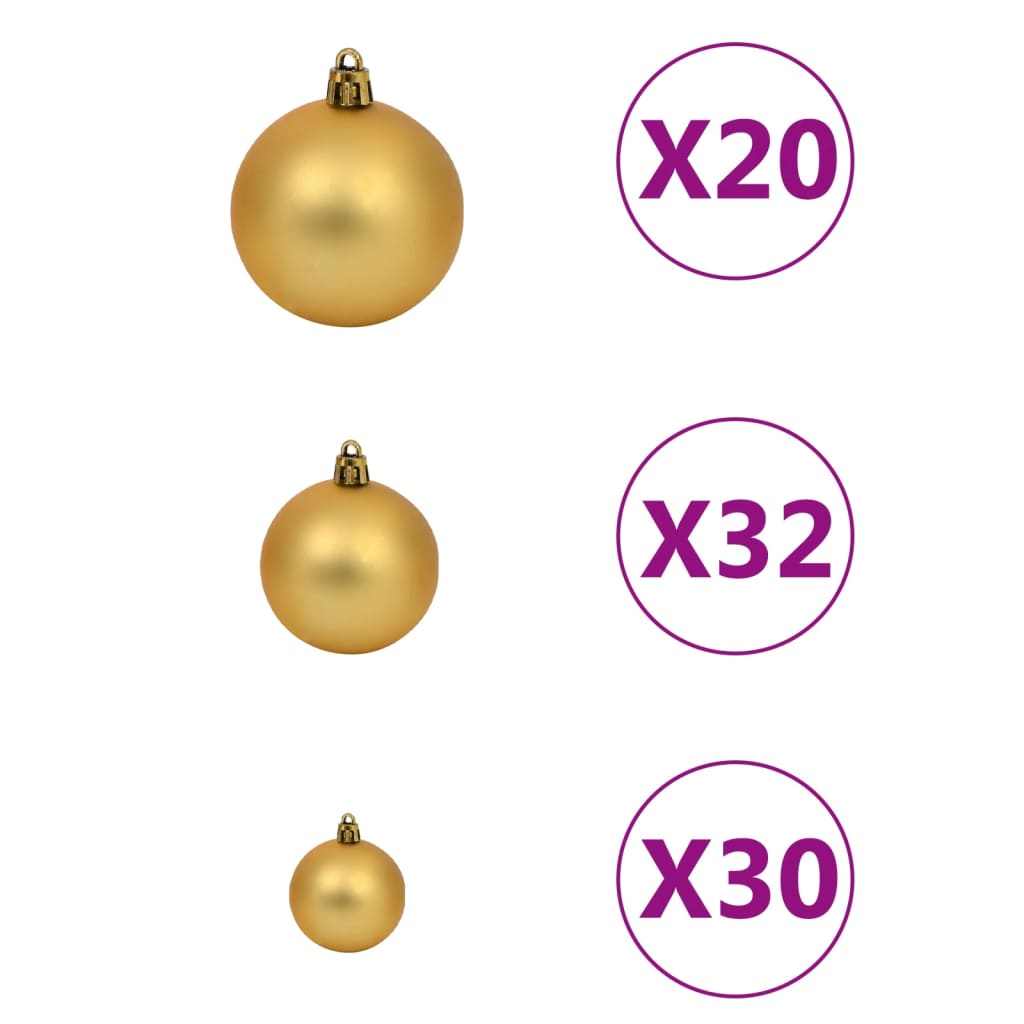 Kunstkerstboom Met Led's En Kerstballen 400 Cm Groen