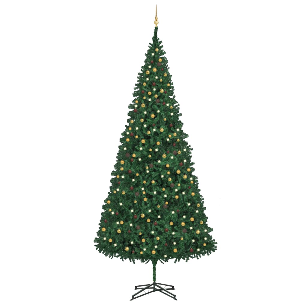 Kunstkerstboom Met Led's En Kerstballen 500 Cm Groen