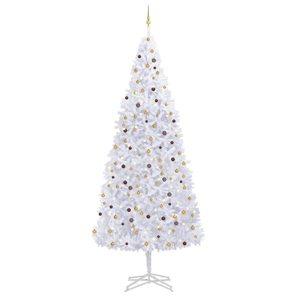 Kunstkerstboom Met Led's En Kerstballen 500 Cm Wit