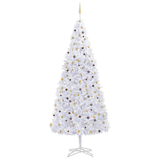 Kunstkerstboom Met Led's En Kerstballen 500 Cm Wit