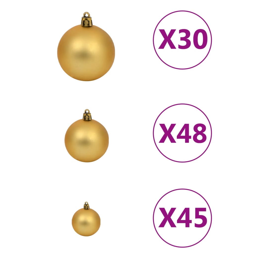 Kunstkerstboom Met Led's En Kerstballen 500 Cm Wit