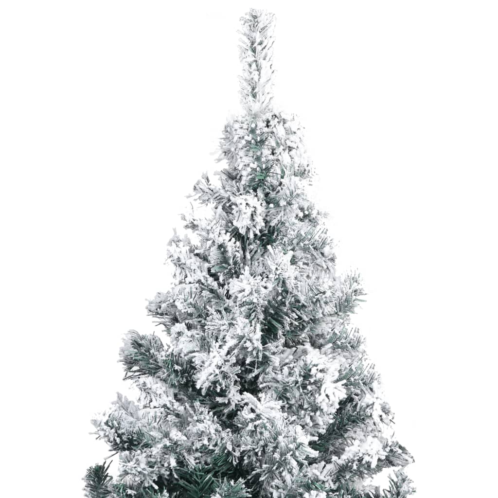 Kunstkerstboom Met Led's, Kerstballen En Sneeuw 400 Cm Groen