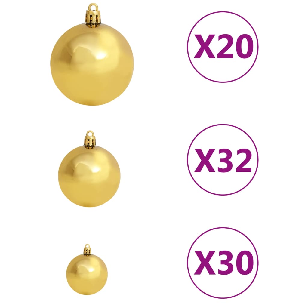 Kunstkerstboom Met Led's, Kerstballen En Sneeuw 400 Cm Groen