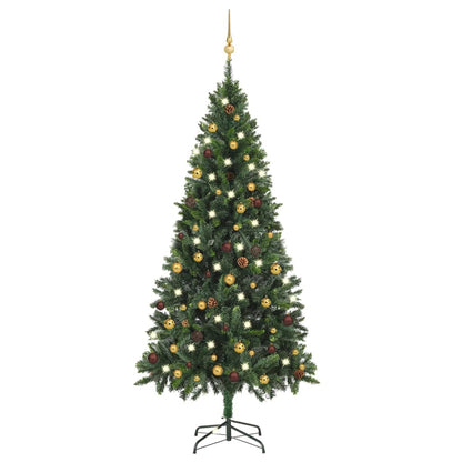 Kunstkerstboom Met Led's En Kerstballen 180 Cm Groen