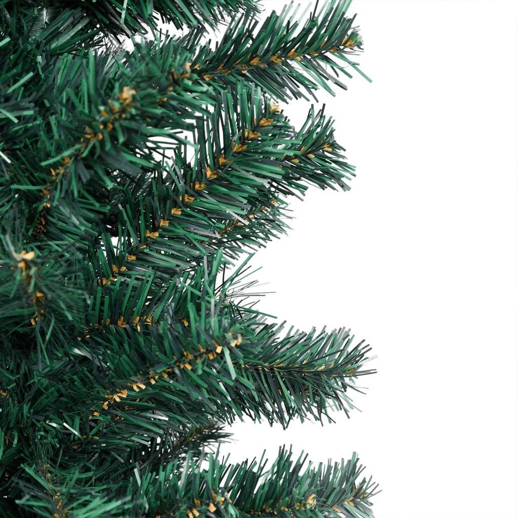 Kunstkerstboom Met Led's En Kerstballen Smal 240 Cm Groen