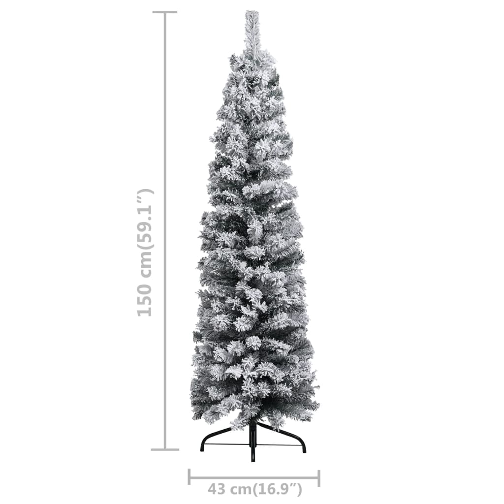 Kunstkerstboom Met Led's En Kerstballen Smal 150 Cm Groen