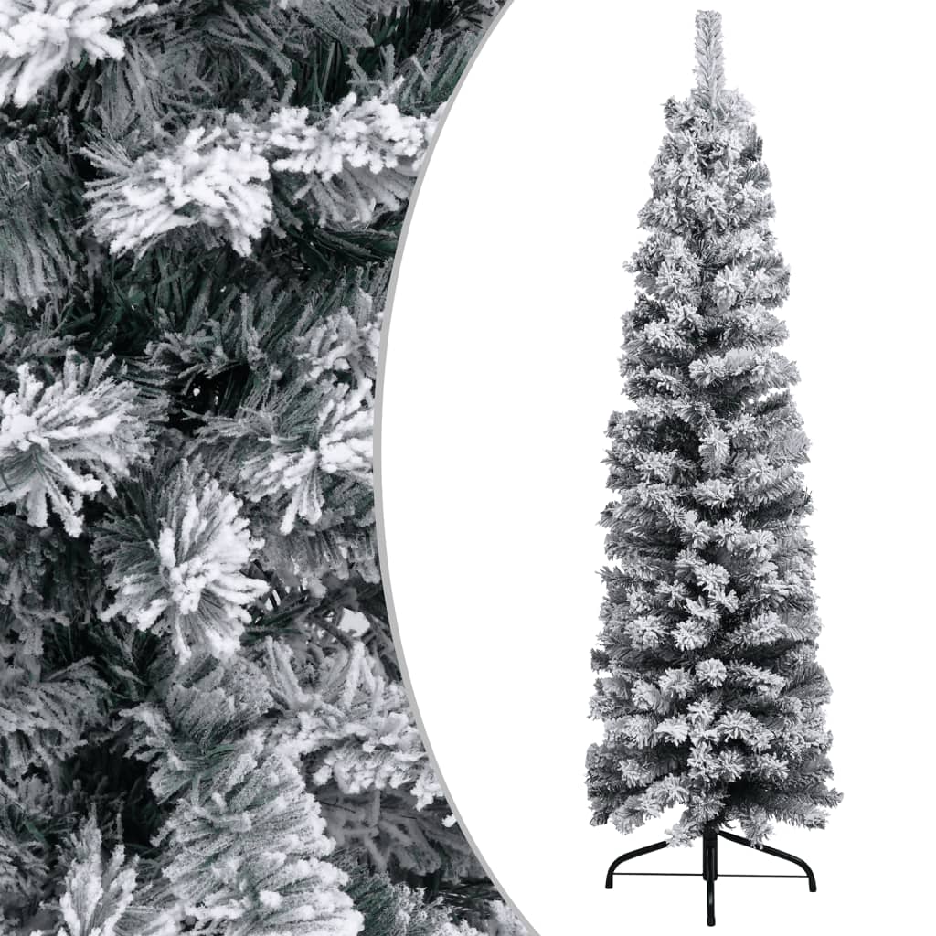 Kunstkerstboom Met Led's En Kerstballen Smal 180 Cm Groen