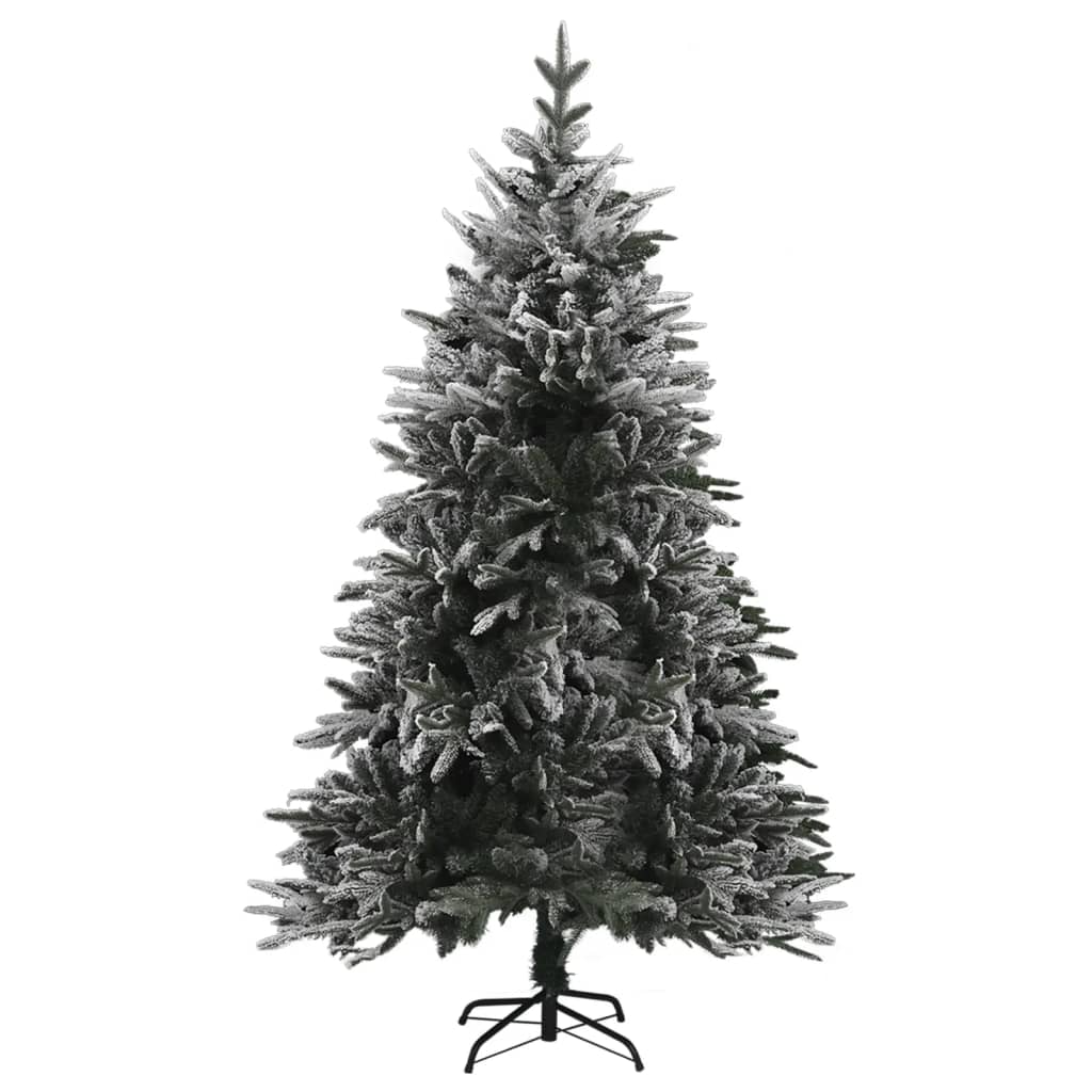 Kunstkerstboom Met Led's, Kerstballen En Sneeuw 120 Cm Pvc Pe