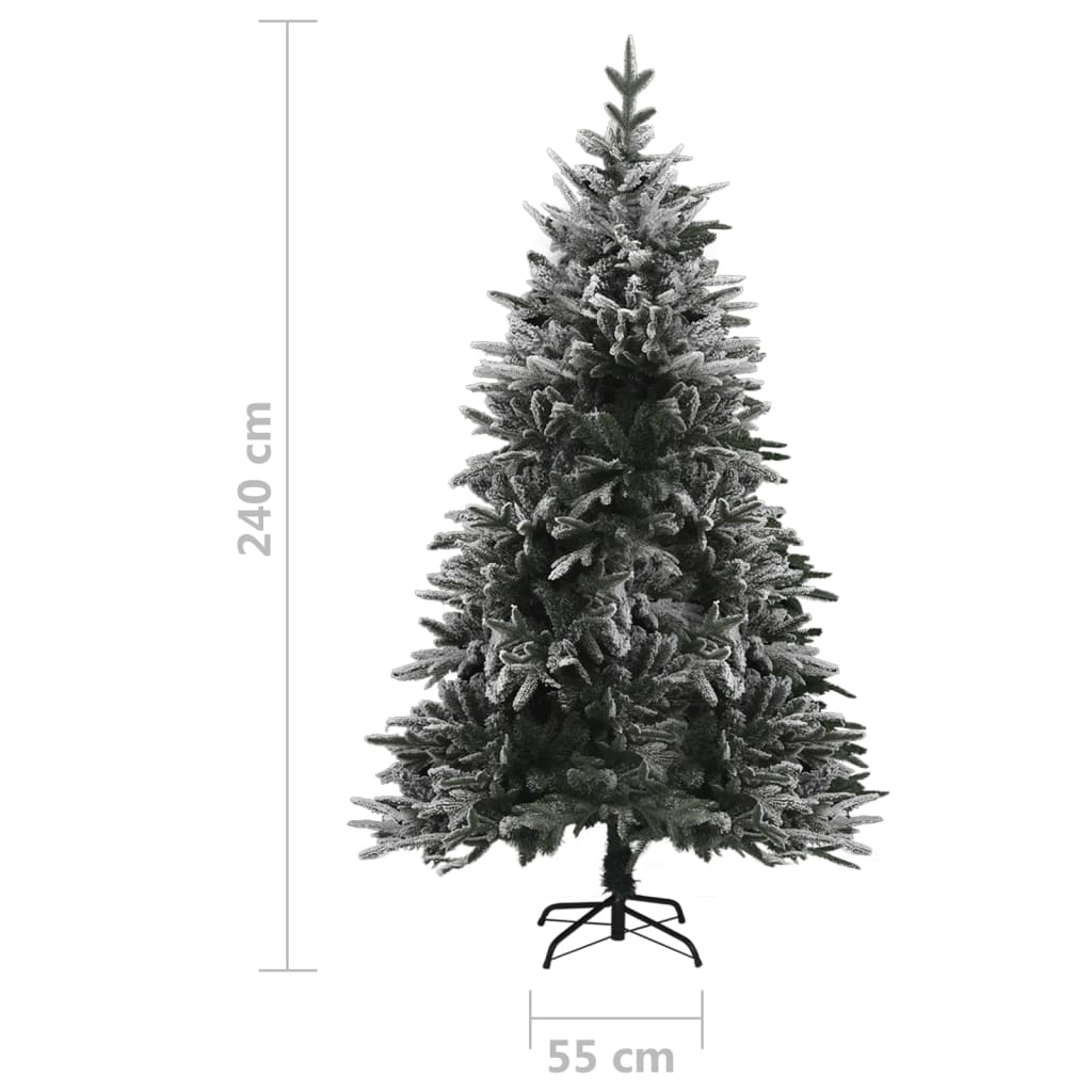 Kunstkerstboom Met Led's, Kerstballen En Sneeuw 240 Cm Pvc Pe