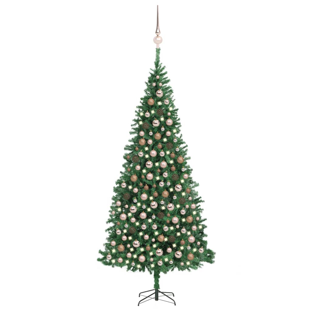 Kunstkerstboom Met Led's En Kerstballen 300 Cm Groen