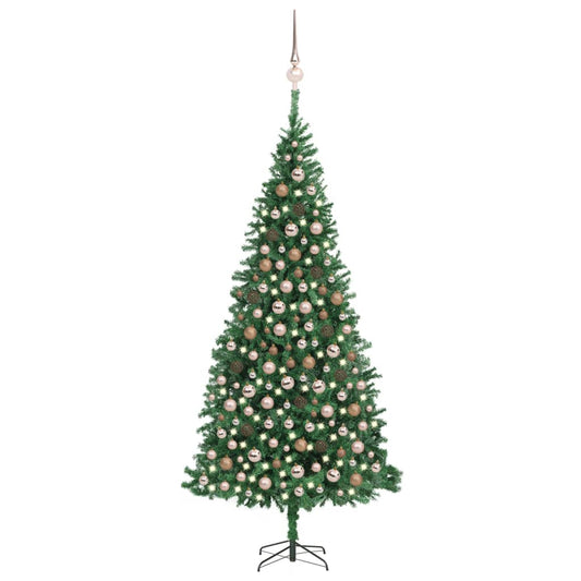 Kunstkerstboom Met Led's En Kerstballen 300 Cm Groen