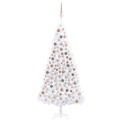 Kunstkerstboom Met Led's En Kerstballen 300 Cm Wit