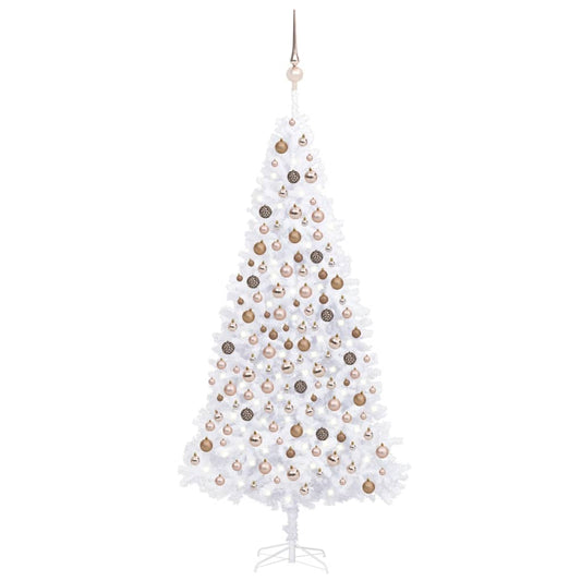 Kunstkerstboom Met Led's En Kerstballen 300 Cm Wit