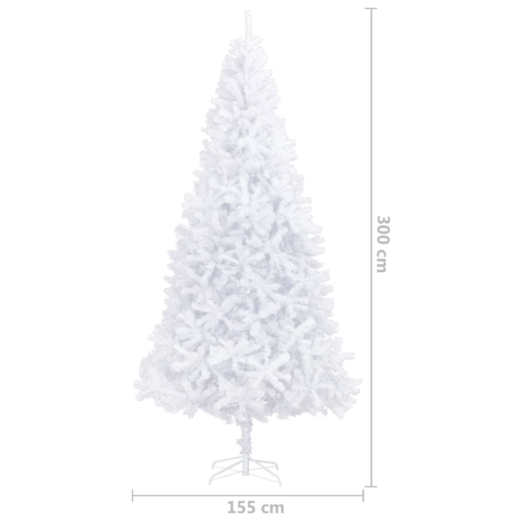 Kunstkerstboom Met Led's En Kerstballen 300 Cm Wit