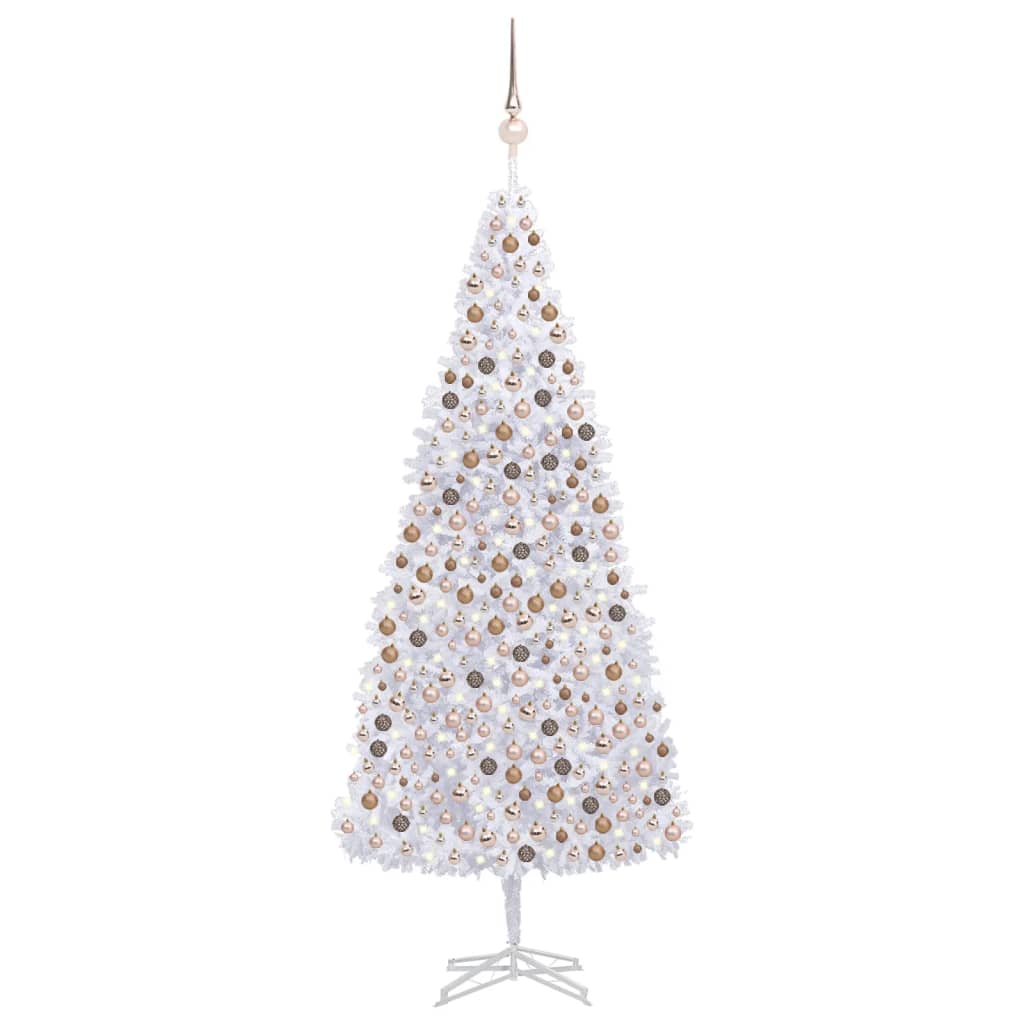 Kunstkerstboom Met Led's En Kerstballen 500 Cm Wit