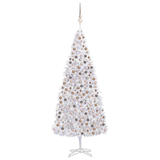 Kunstkerstboom Met Led's En Kerstballen 500 Cm Wit