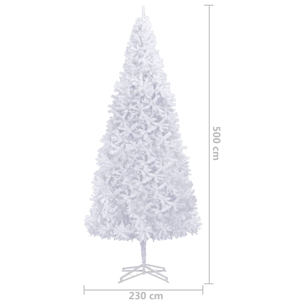 Kunstkerstboom Met Led's En Kerstballen 500 Cm Wit
