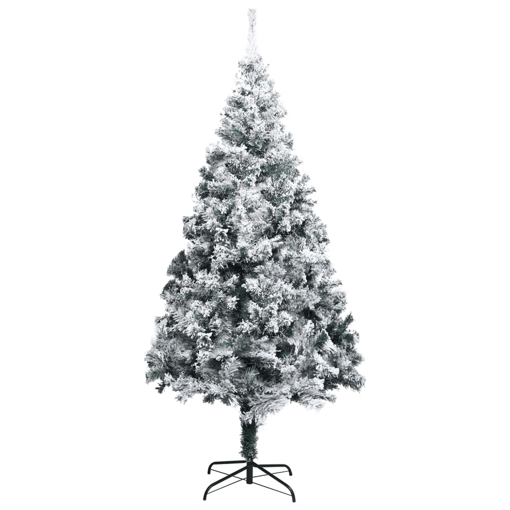 Kunstkerstboom Met Led's, Kerstballen En Sneeuw 300 Cm Groen