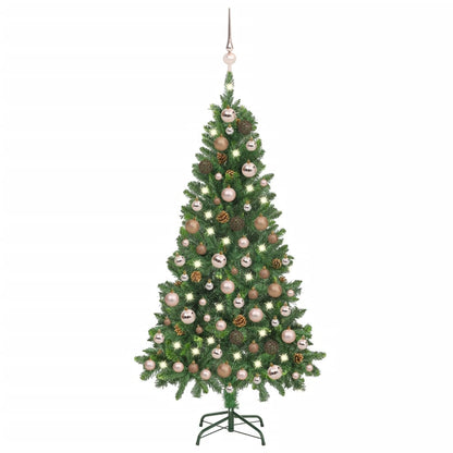 Kunstkerstboom Met Led's, Kerstballen En Dennenappels 150 Cm