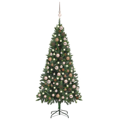 Kunstkerstboom Met Led's, Kerstballen En Dennenappels 180 Cm