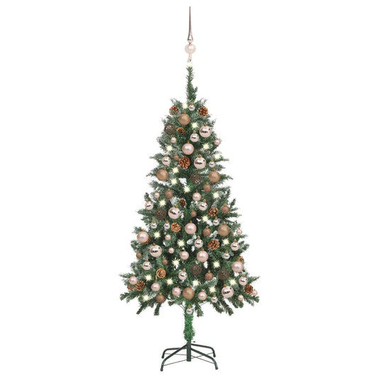 Kunstkerstboom Met Led's, Kerstballen En Dennenappels 150 Cm