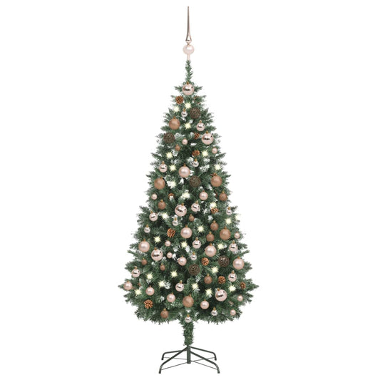 Kunstkerstboom Met Led's, Kerstballen En Dennenappels 180 Cm