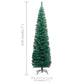 Kunstkerstboom Met Led's En Kerstballen Smal 210 Cm Groen