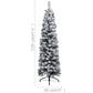 Kerstboom Met Led's, Kerstballen En Sneeuw Smal 120 Cm Groen