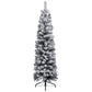 Kerstboom Met Led's, Kerstballen En Sneeuw Smal 120 Cm Groen