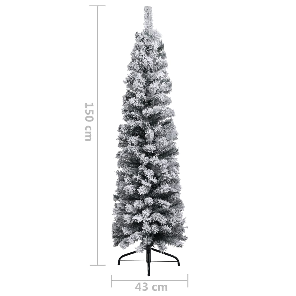Kunstkerstboom Met Led's En Kerstballen Smal 150 Cm Groen