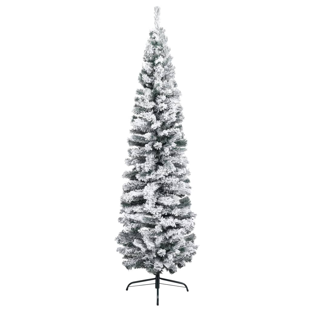 Kunstkerstboom Met Led's En Kerstballen Smal 210 Cm Groen