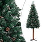 Kerstboom Met Led's En Kerstballen Smal 180 Cm Groen