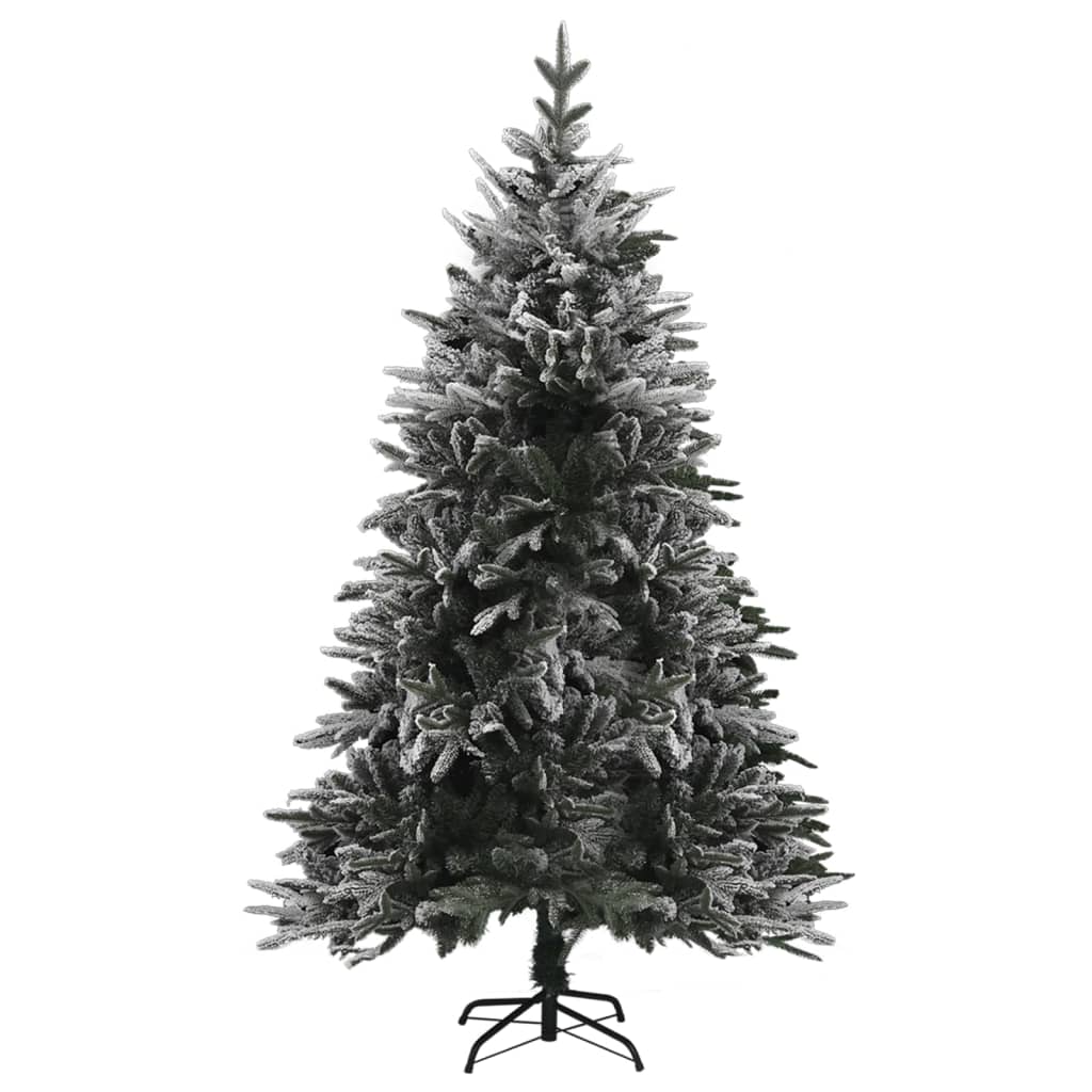 Kunstkerstboom Met Led's, Kerstballen En Sneeuw 120 Cm Pvc Pe