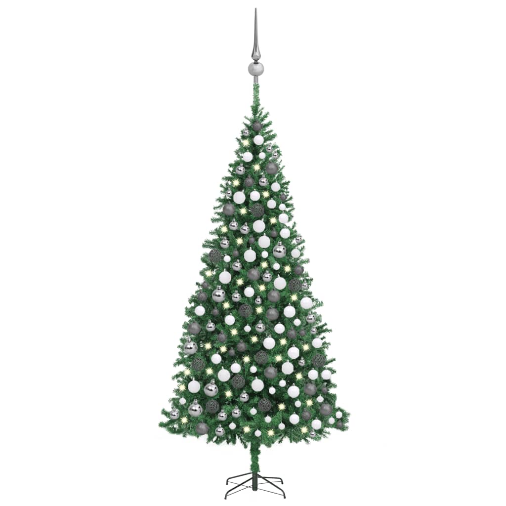 Kunstkerstboom Met Led's En Kerstballen 300 Cm Groen
