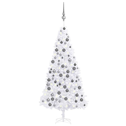 Kunstkerstboom Met Led's En Kerstballen 300 Cm Wit