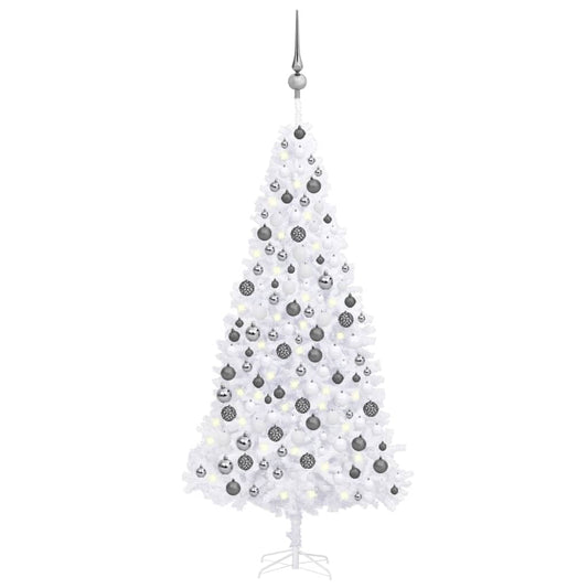 Kunstkerstboom Met Led's En Kerstballen 300 Cm Wit