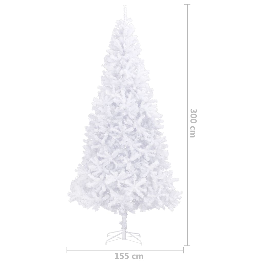 Kunstkerstboom Met Led's En Kerstballen 300 Cm Wit