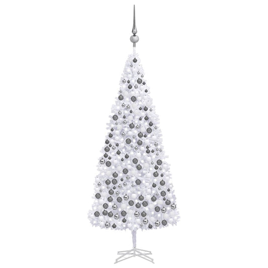 Kunstkerstboom Met Led's En Kerstballen 500 Cm Wit