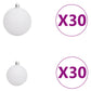 Kunstkerstboom Met Led's En Kerstballen 500 Cm Wit