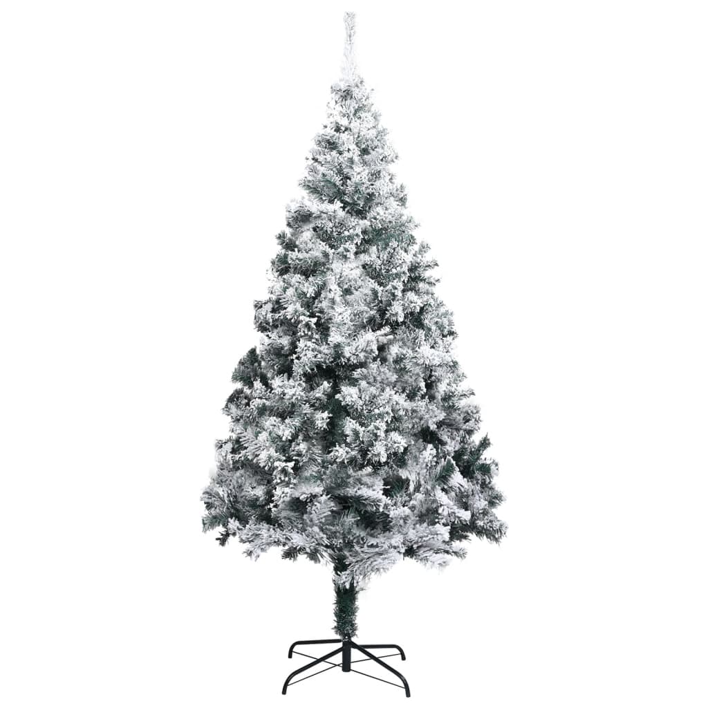 Kunstkerstboom Met Led's, Kerstballen En Sneeuw 300 Cm Groen