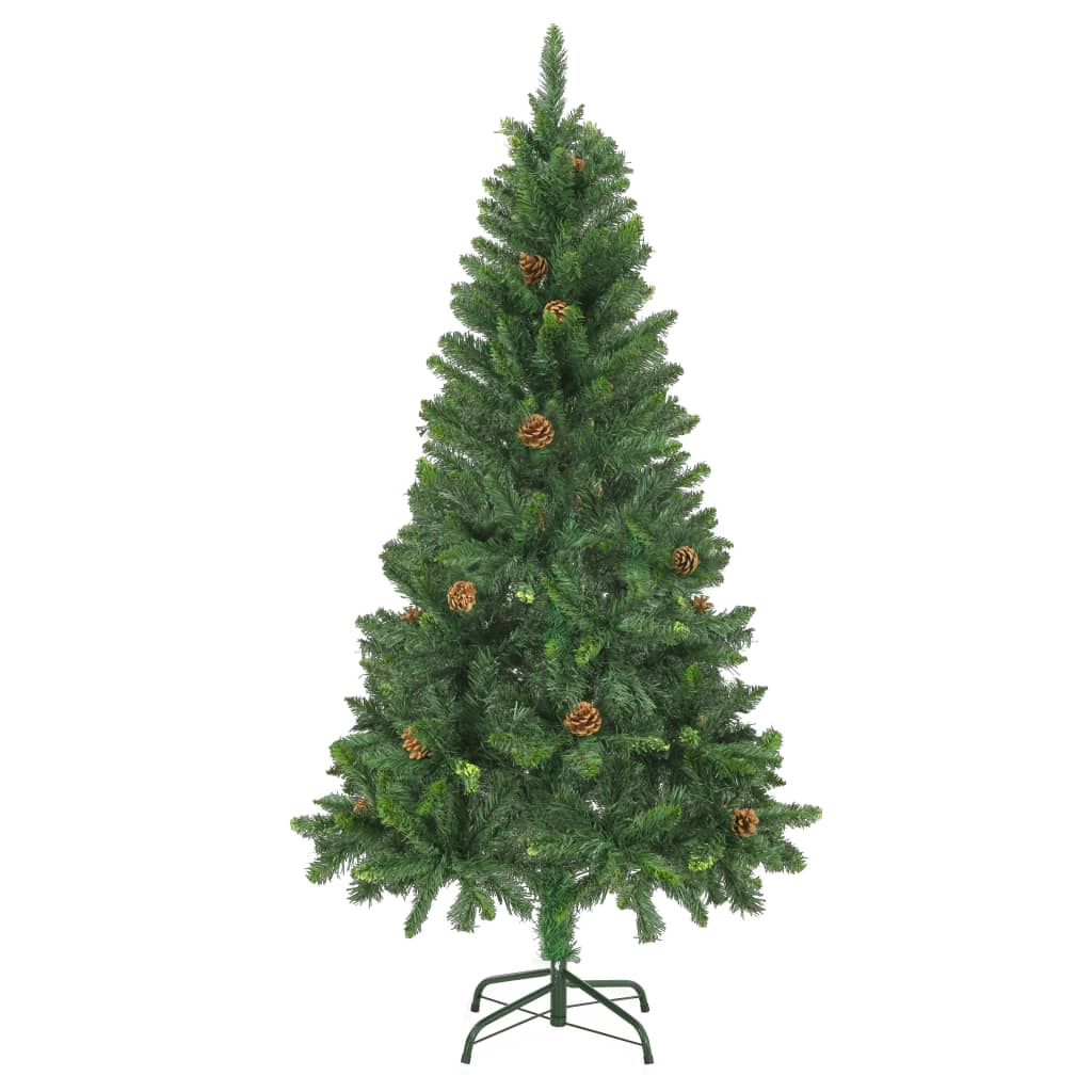 Kunstkerstboom Met Led's, Kerstballen En Dennenappels 150 Cm