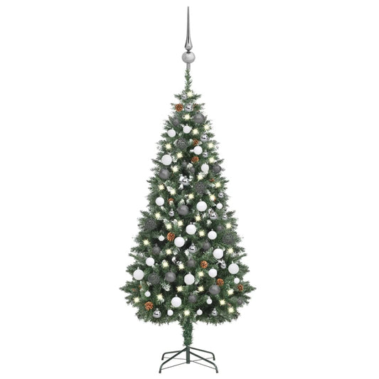 Kunstkerstboom Met Led's, Kerstballen En Dennenappels 180 Cm