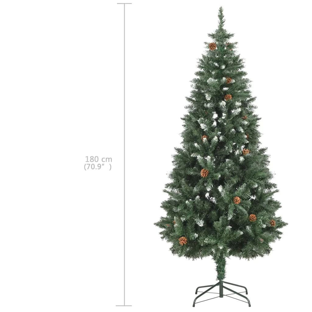 Kunstkerstboom Met Led's, Kerstballen En Dennenappels 180 Cm
