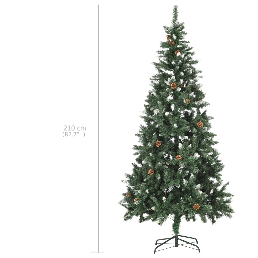 Kunstkerstboom Met Led's, Kerstballen En Dennenappels 210 Cm