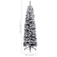 Kerstboom Met Led's, Kerstballen En Sneeuw Smal 120 Cm Groen