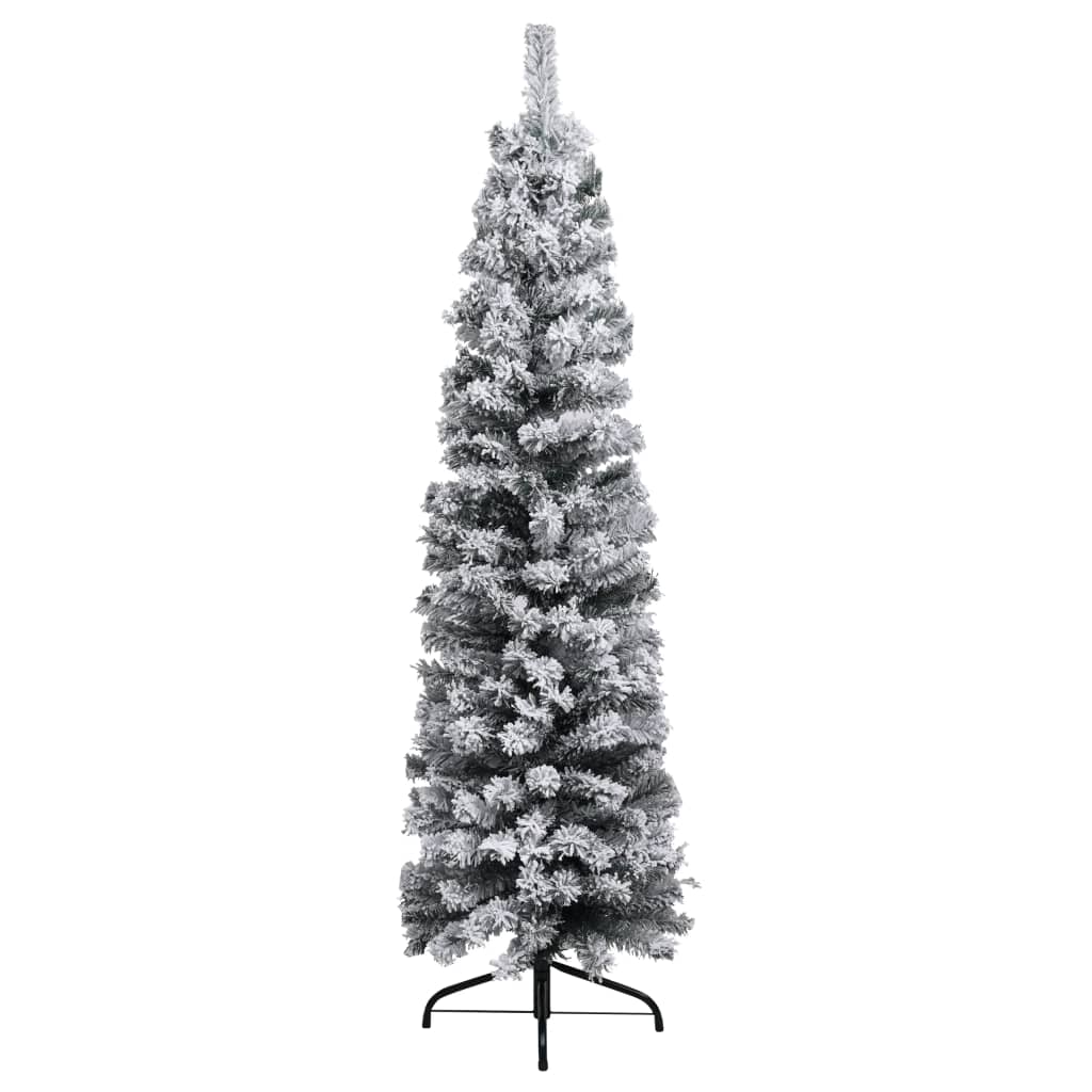 Kunstkerstboom Met Led's En Kerstballen Smal 150 Cm Groen